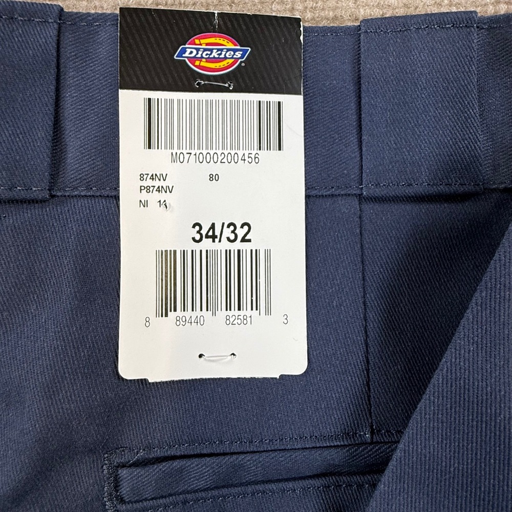 Dickies 874 Original Fit Work Pants Navy Blue Mens 34x32 NWT P874NV - Picture 3 of 6